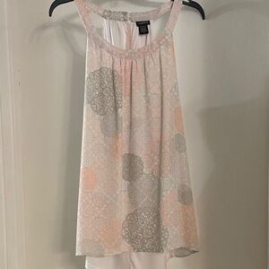 Torrid Women's Pink and Gray Patterned Tank Top